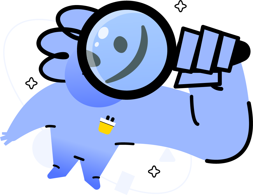 Person with magnifying glass